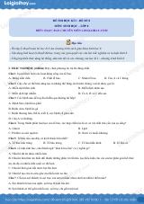 Đề số 8 - Đề kiểm tra học kì 1 - Sinh học 8